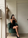 Vestido strapless lentejuelas