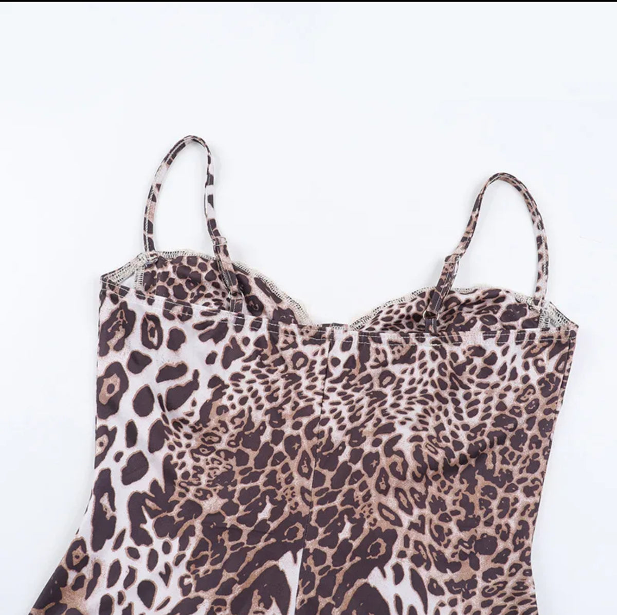 Leopard Lace Cut-Out Dress