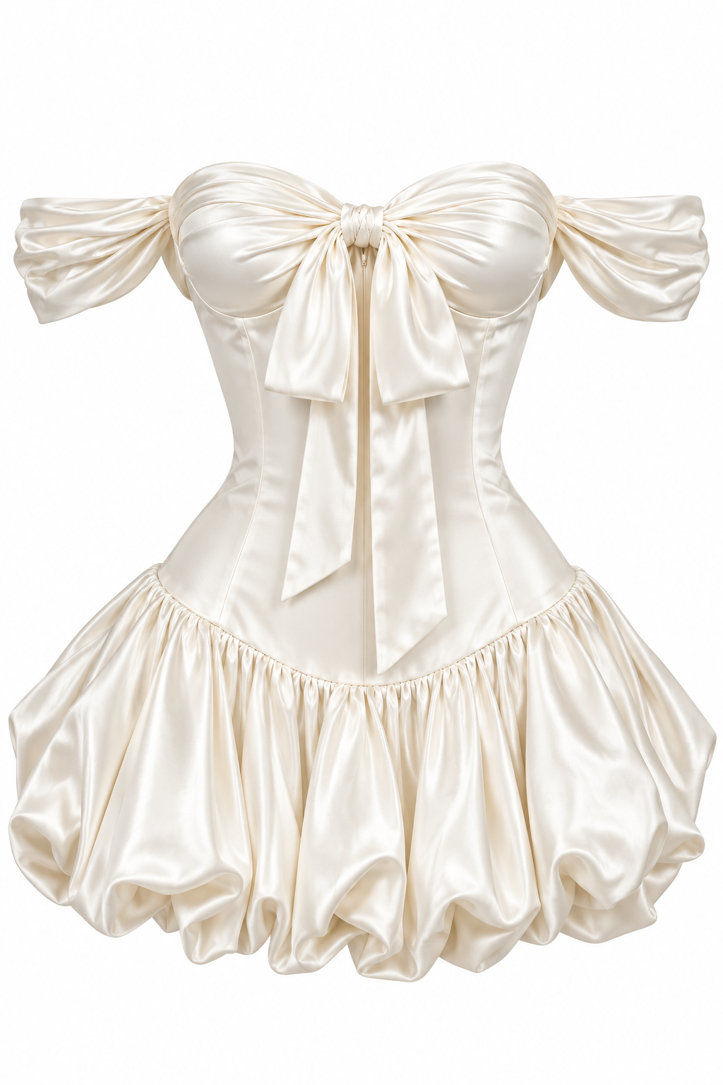 vestido blanco tiene un estilo romántico y femenino