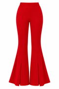 pantalón rojo acampanado